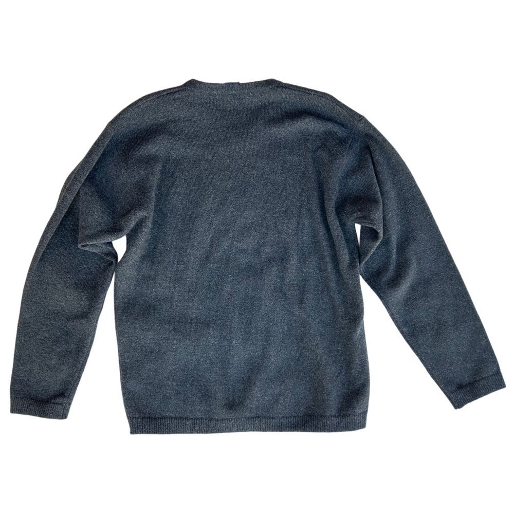 Gant Men's V-Neck Sweater in Charcoal Gray - Picture 2 of 4
